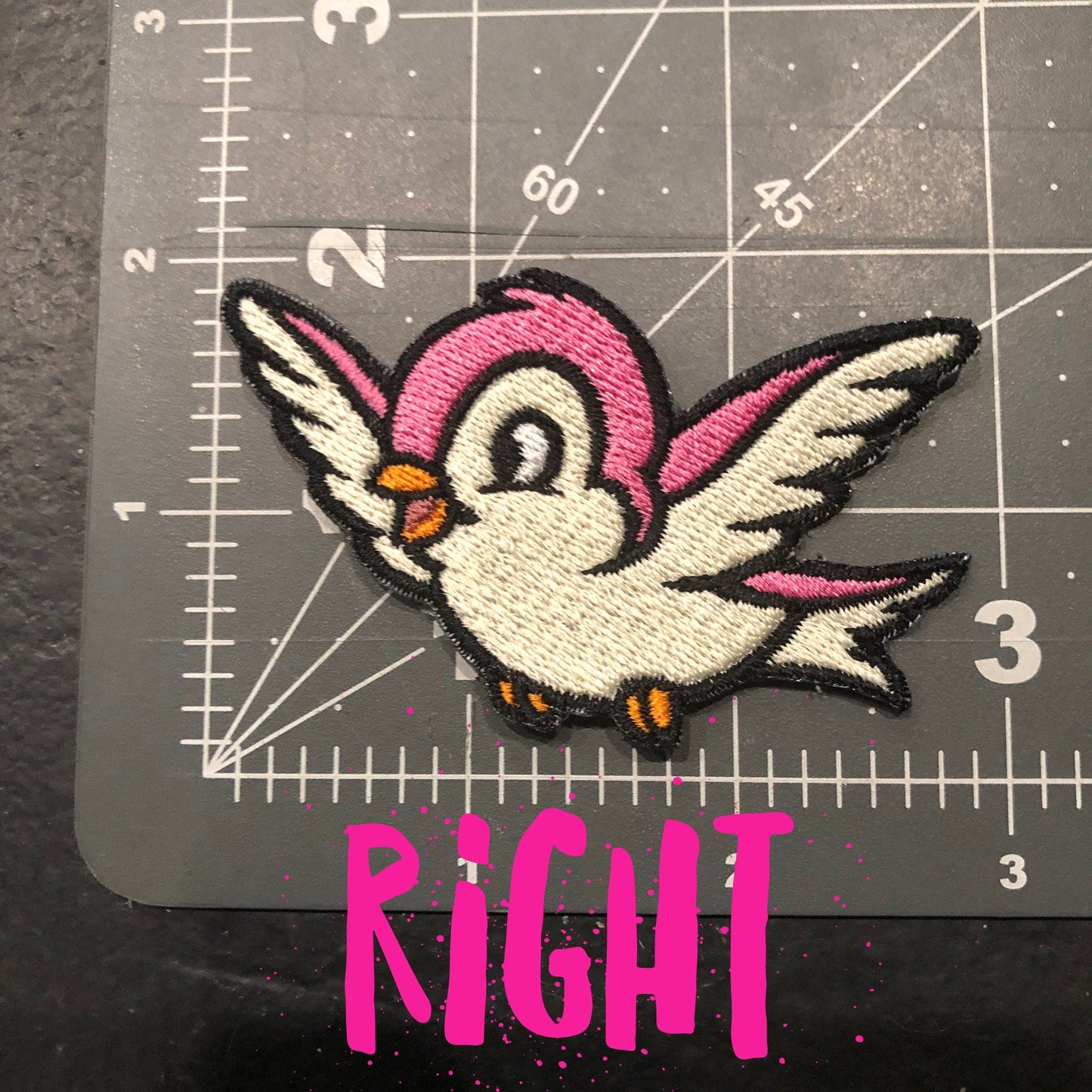 Pair of Princess Bird Patches Custom Colors