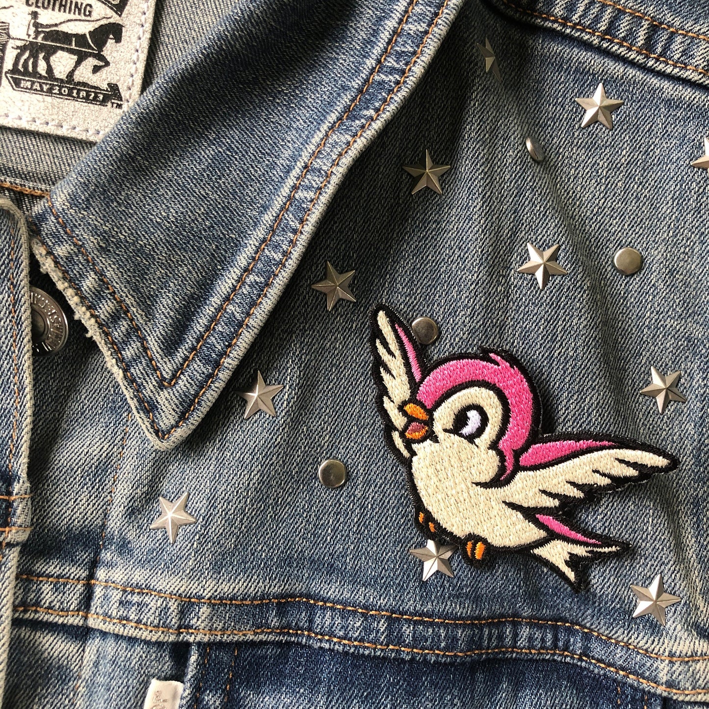 Pair of Princess Bird Patches Custom Colors