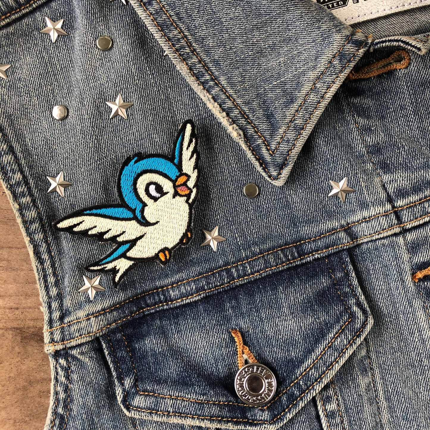 Pair of Princess Bird Patches Custom Colors