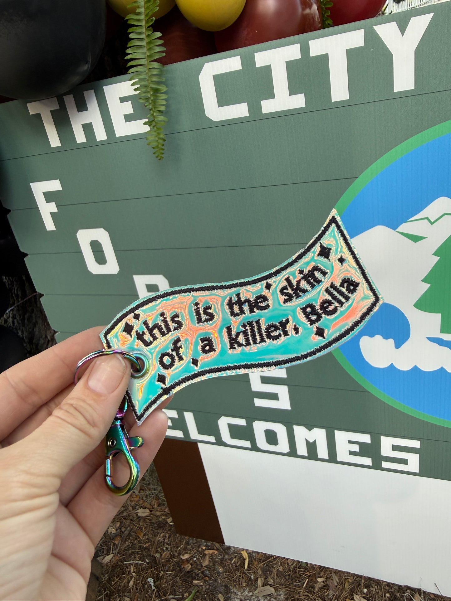 Skin of a Killer Twilight Keychain