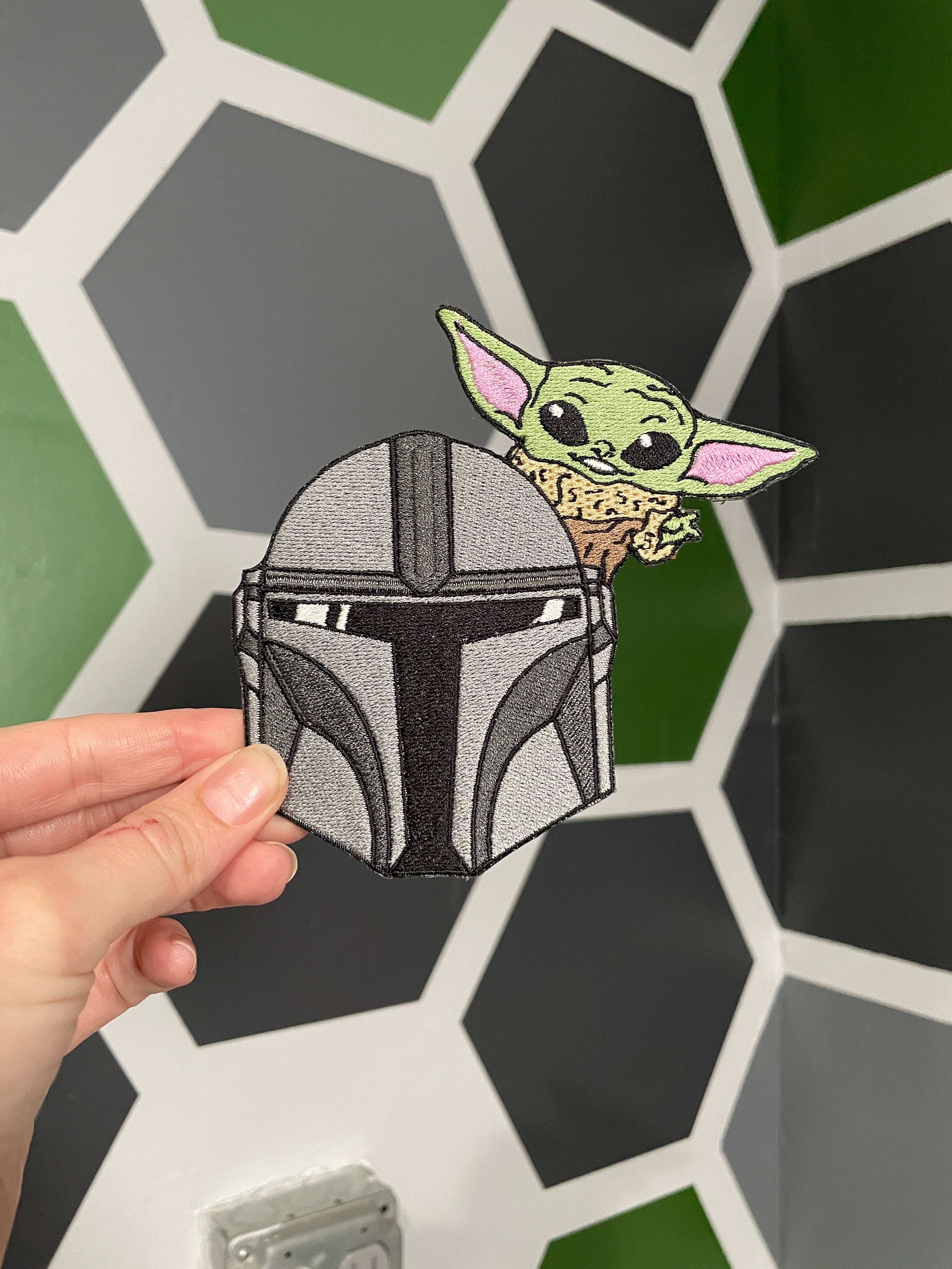 Grogu and Mando Helmet